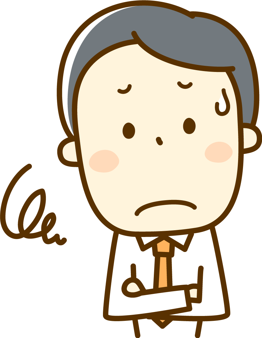 困った男性イラスト